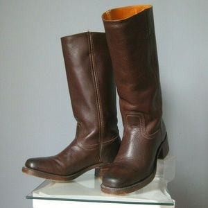Frye Campus Boots Dark Brown Leather Knee High 8.5